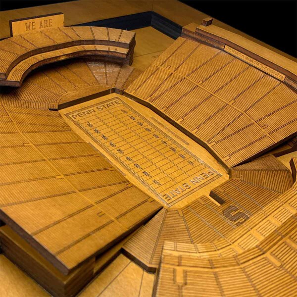 Penn State Beaver Stadium wood replica 3D close up view 1